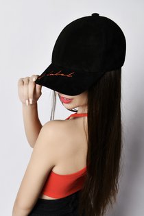 БЕЙСБОЛКА, ЗАМША, ЦВЕТ ЧЁРНЫЙ/КРАСНЫЙ