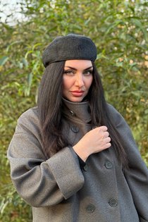 Кепка-перевертыш, ткань шерсть, цвет серый