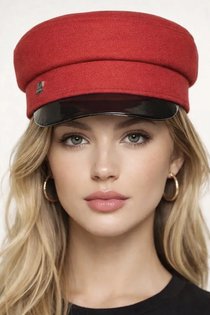 Картуз LF LADY, ткань пальтовая, цвет красный
